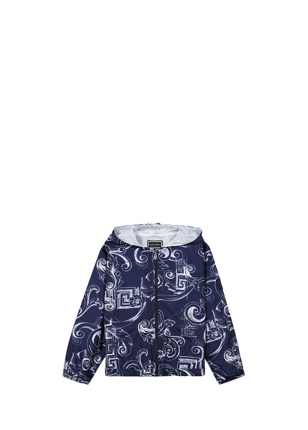 Boys 8-10Y  Windbreaker Jacket with Filigree and Greek Key Pattern