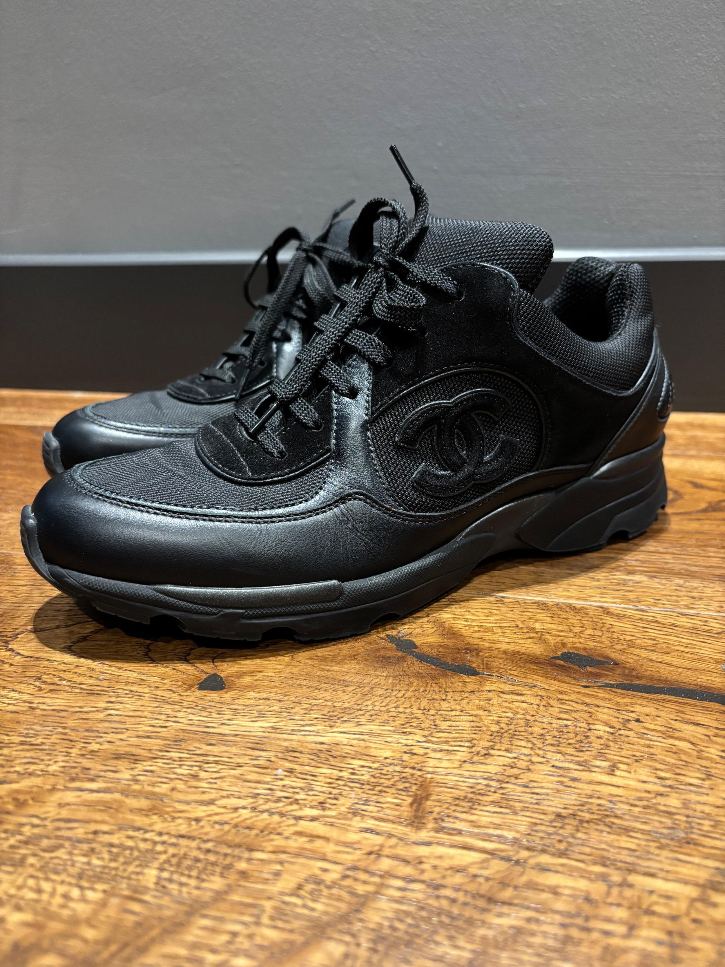 Chanel Black CC Trainers