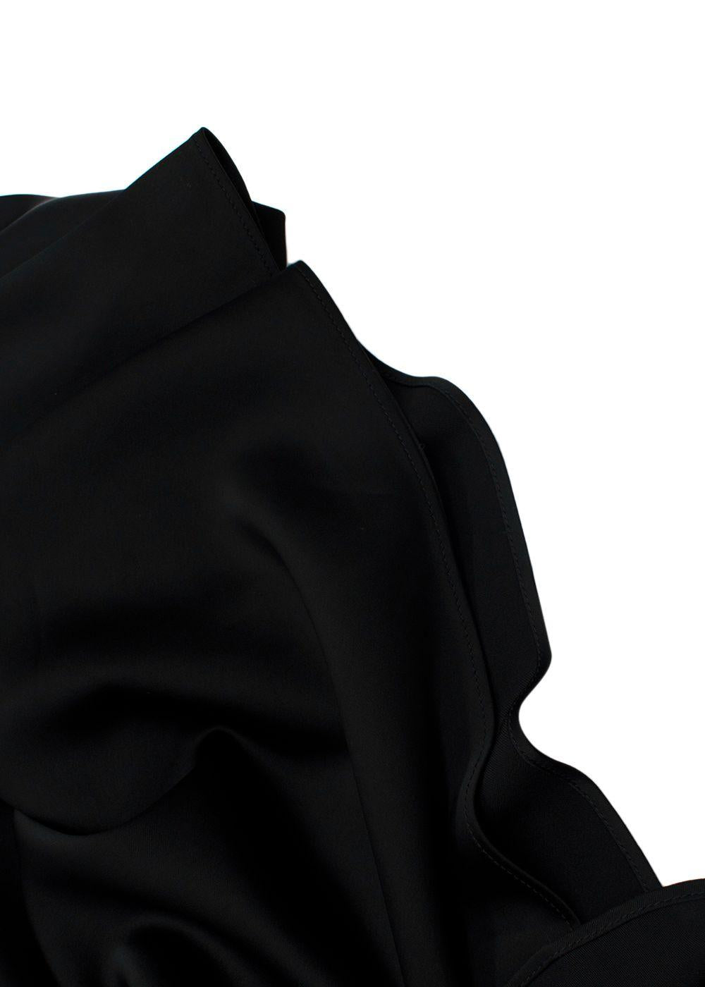 Simkhai Black Satin Midi Skirt