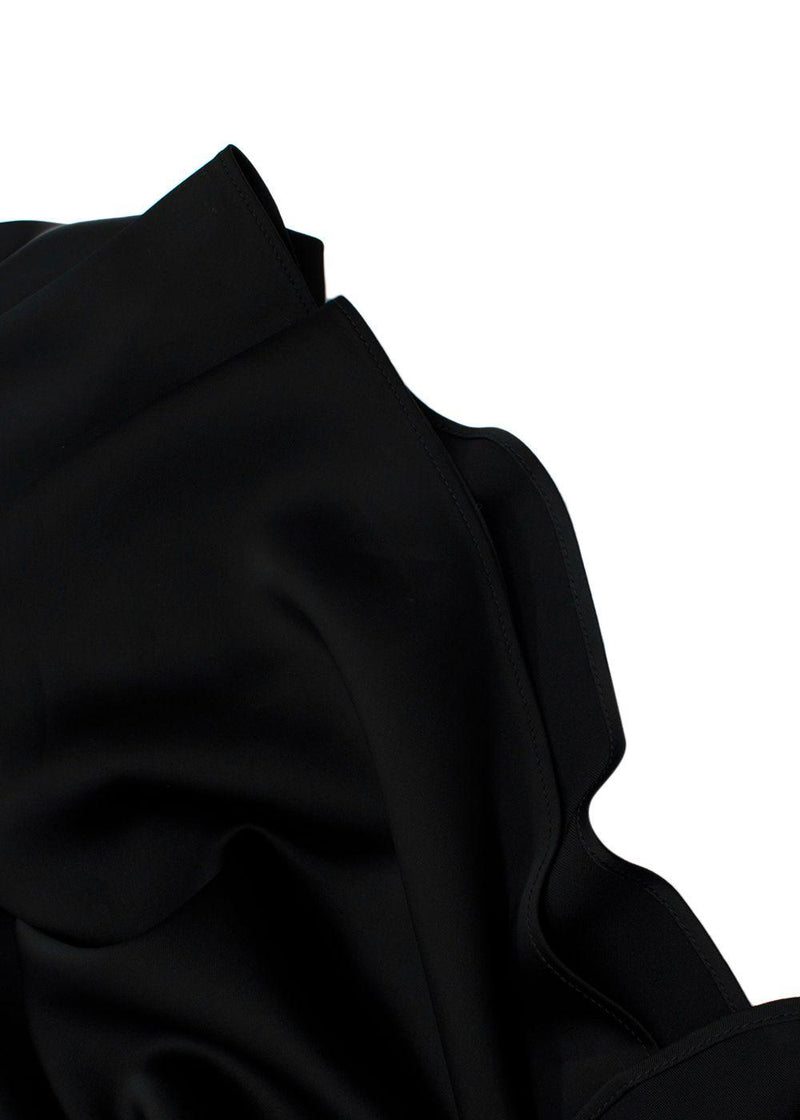 Simkhai Black Satin Midi Skirt