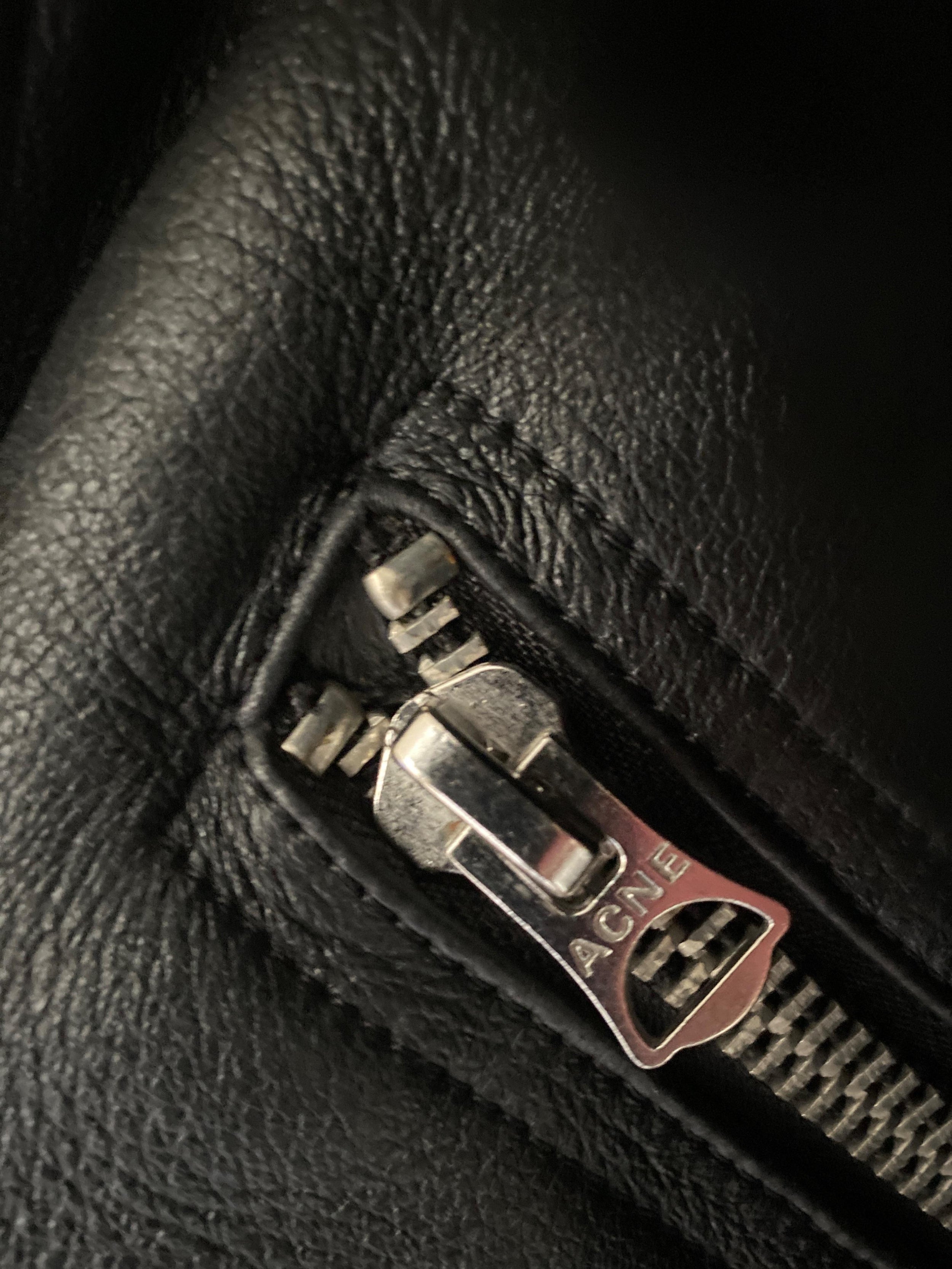 black leather & shearling aviator jacket
