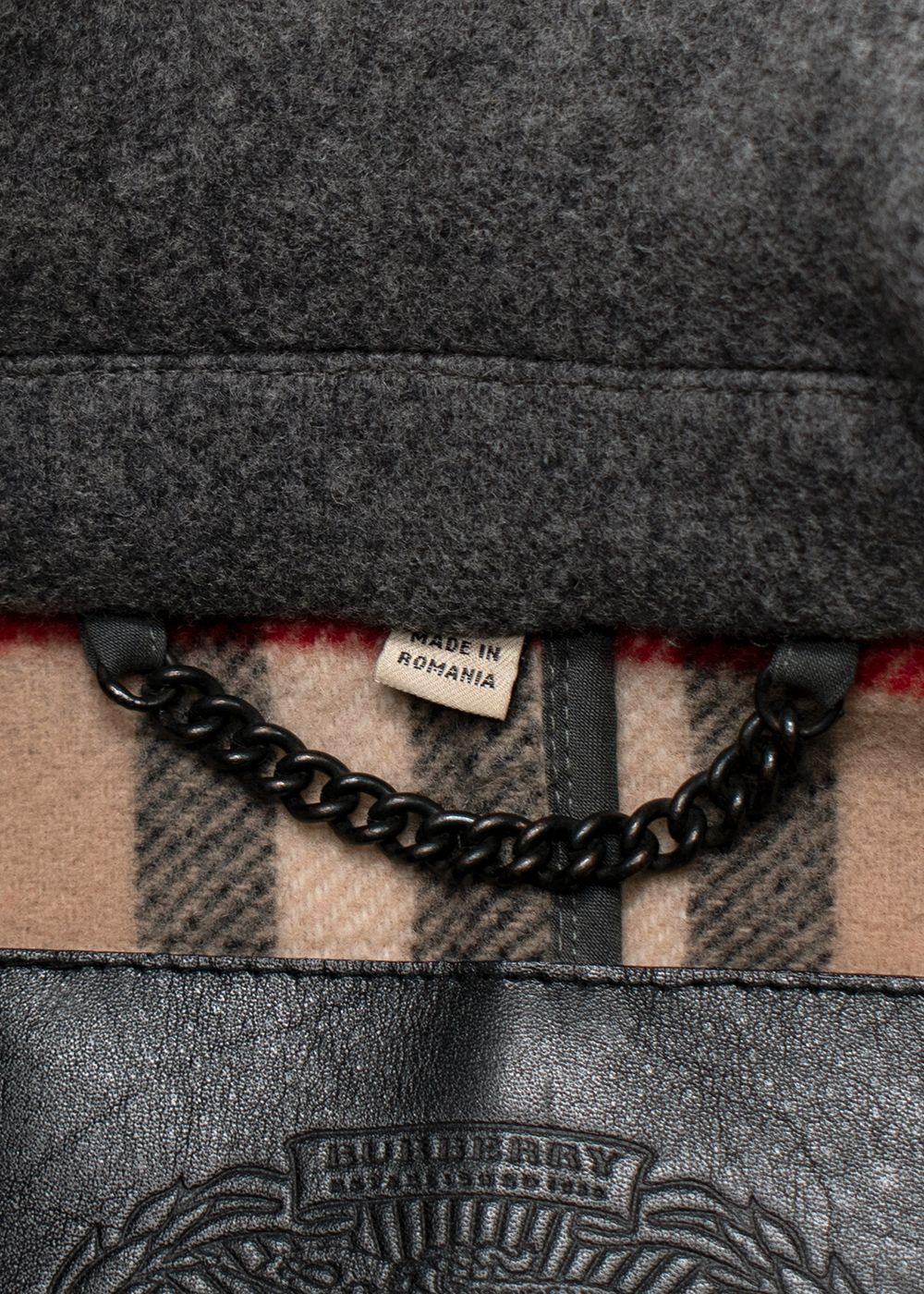 Burberry Grey Wool Double Breated Jacket/coat