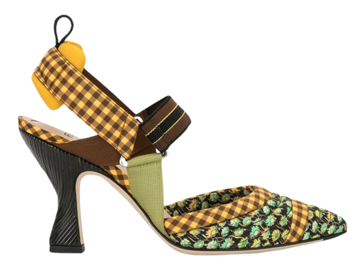 Fendi Yellow Colibri Slingbacks