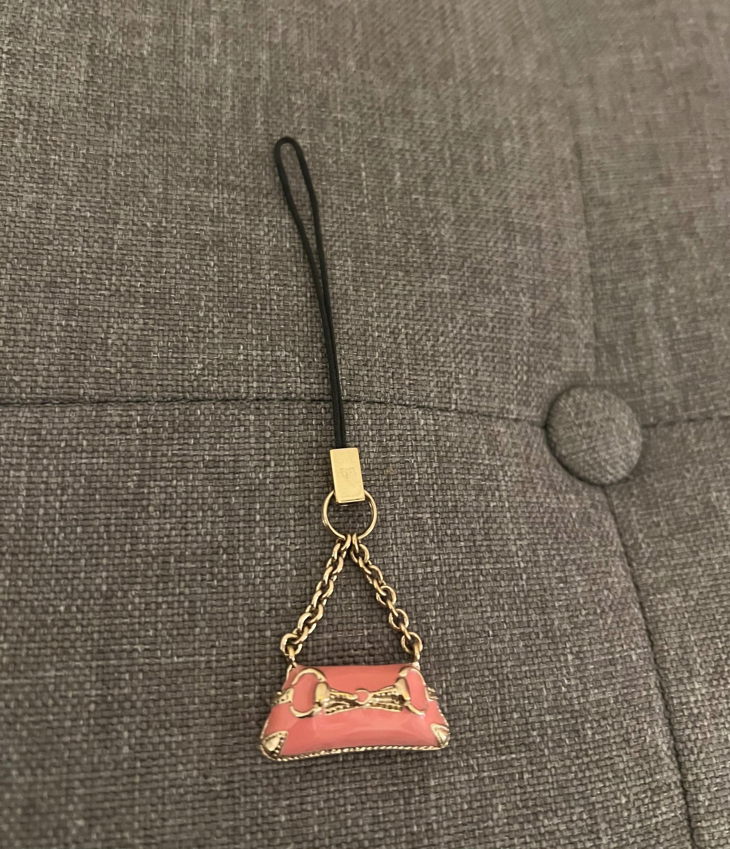 Gucci Pink Enamel Phone Charm