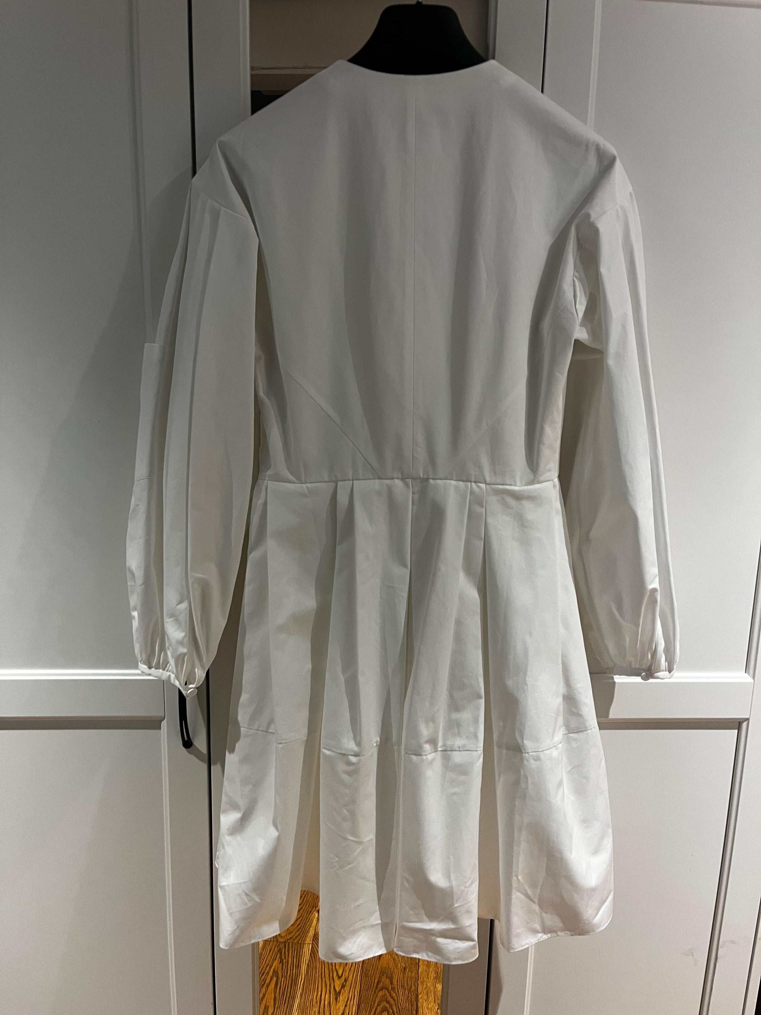 Puff-Sleeve Cotton-Poplin Mini Dress