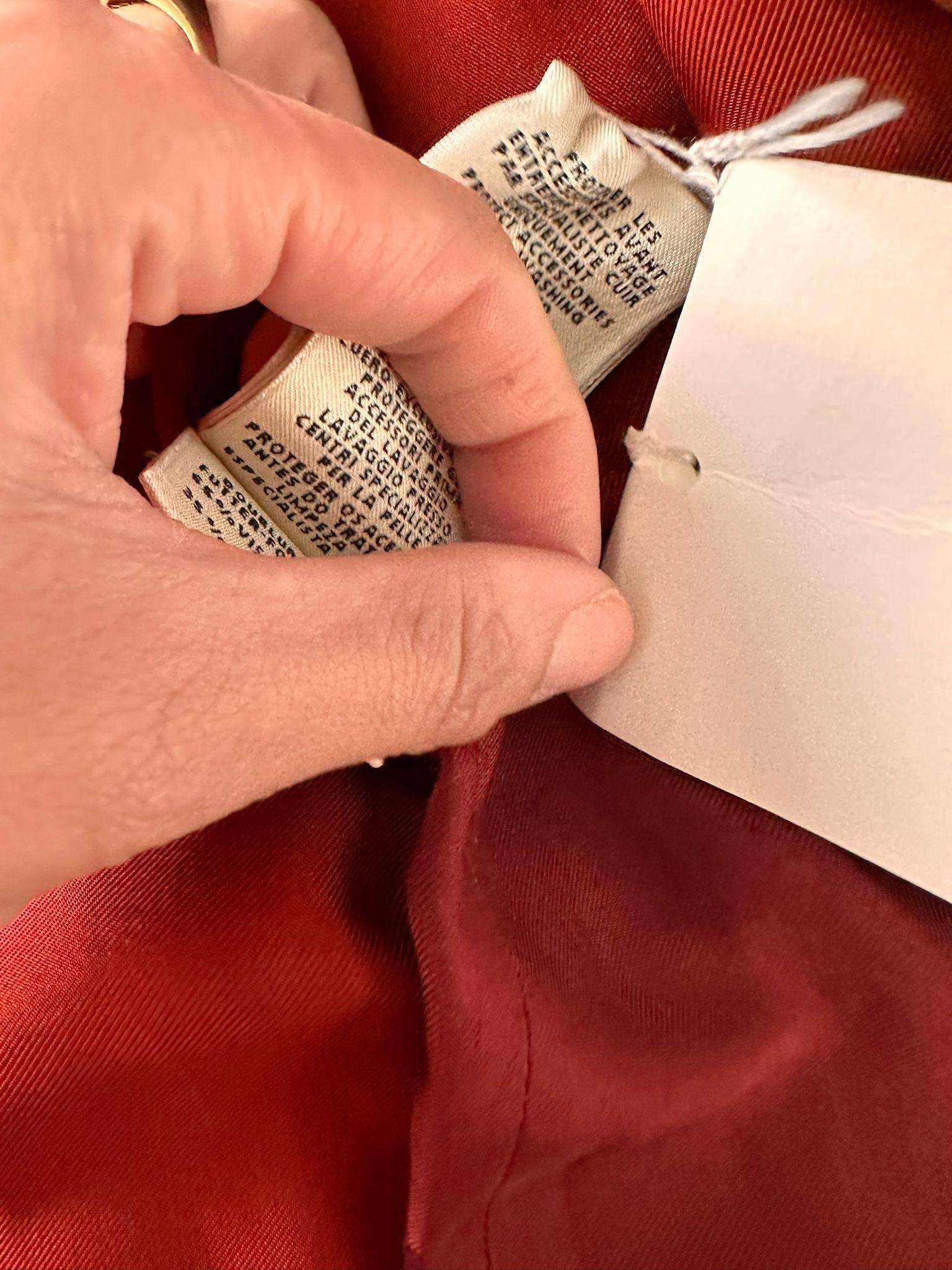 Hermes Soft Maroon Leather Long Gilet
