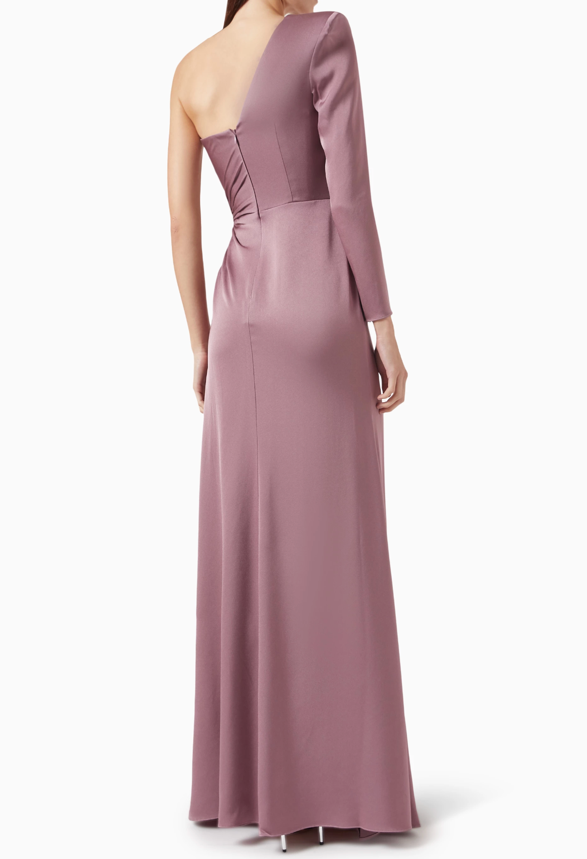 Alex Perry One-shoulder Twisted Gown in Satin Crepe