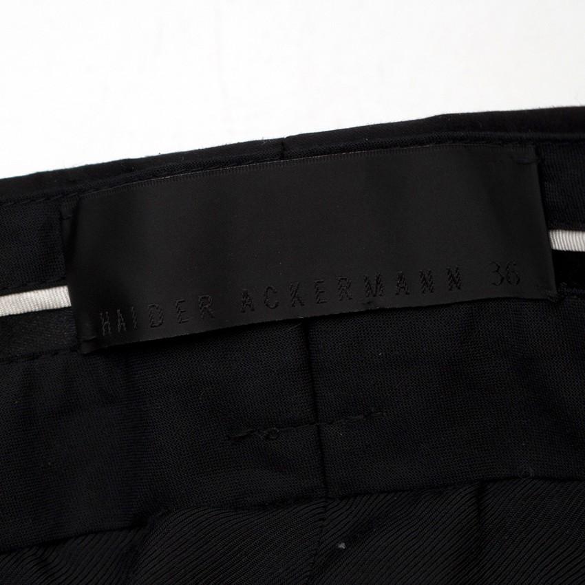 Haider Ackermann Black Silky Cropped Trousers
