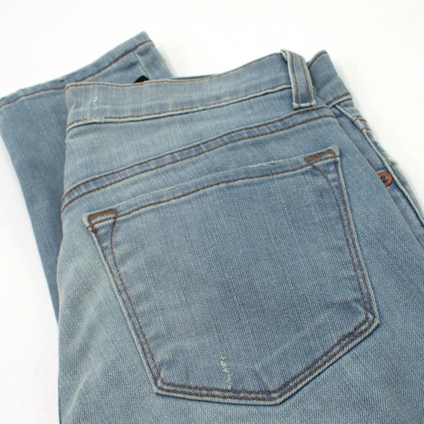 J Brand Blue Skinny Distressed Jeans