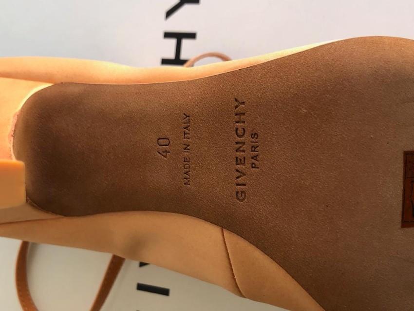 Givenchy Satin & Leather Lace-Up Sandals