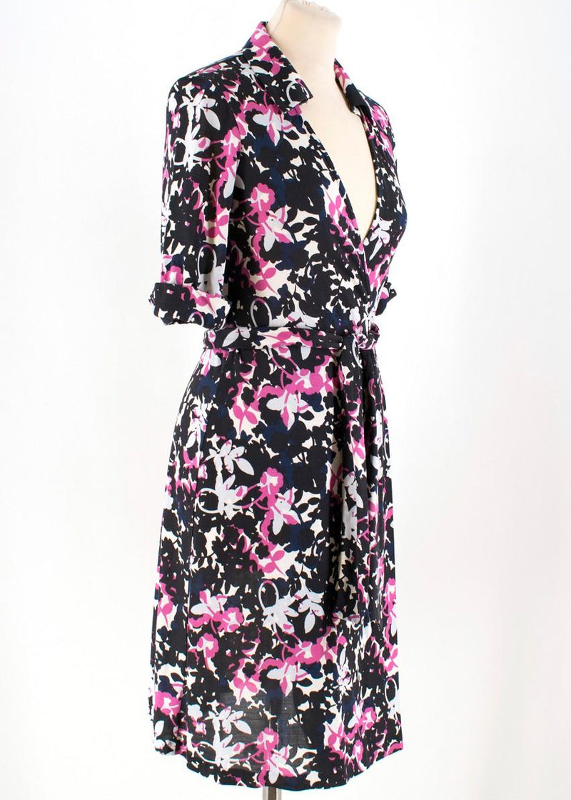 Diane von Furstenberg Jessica Printed Silk Wrap Dress