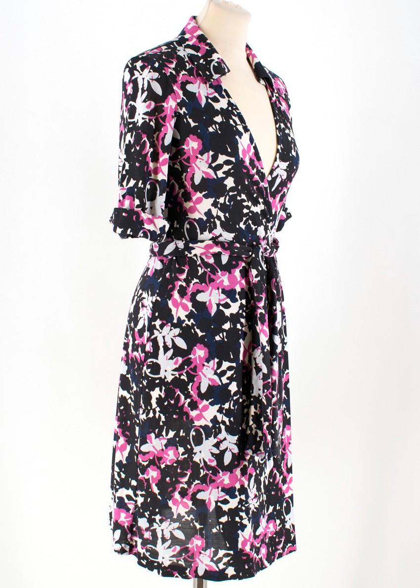 Diane von Furstenberg Jessica Printed Silk Wrap Dress