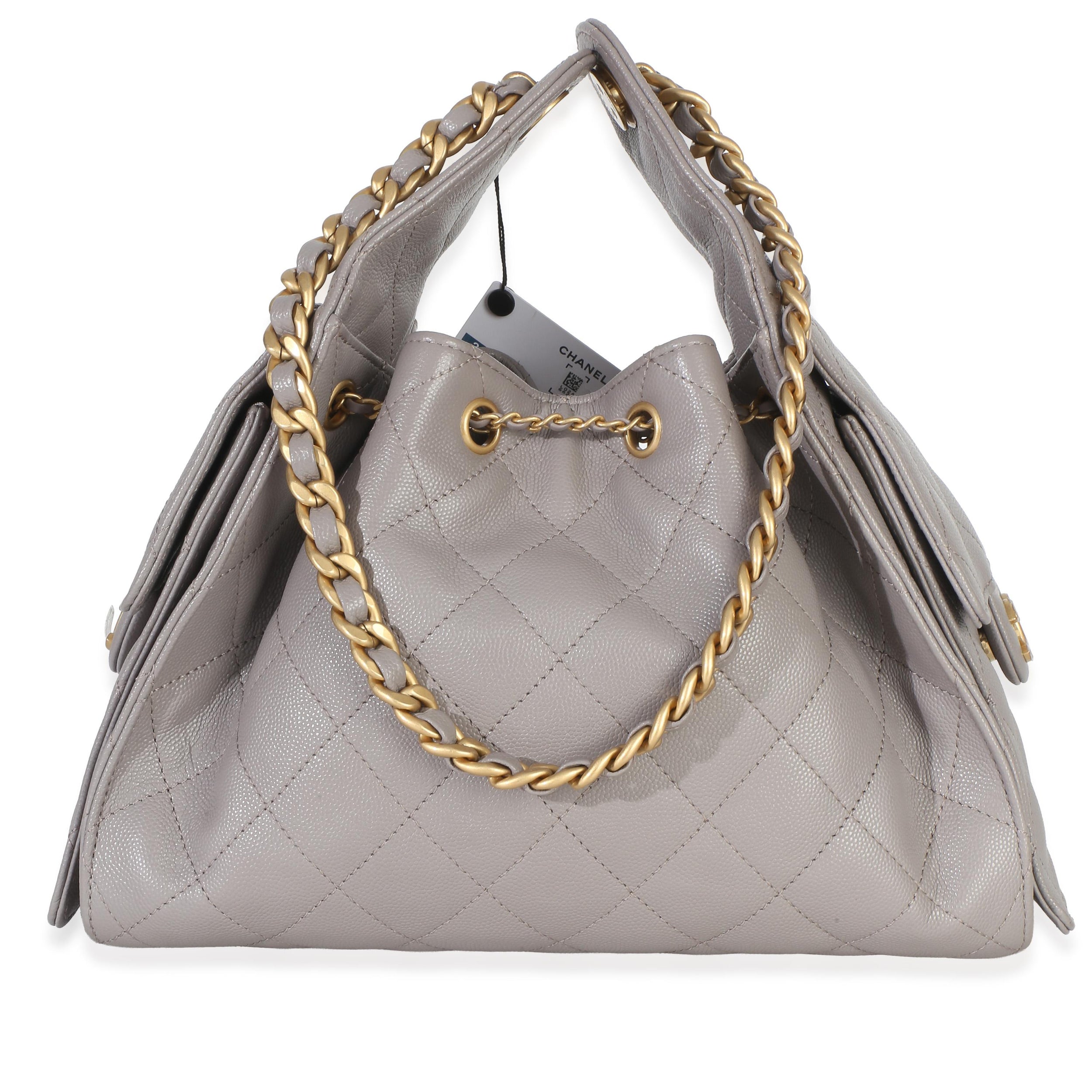 Chanel Quilted Caviar Small Chanel 25 Hobo Handbag