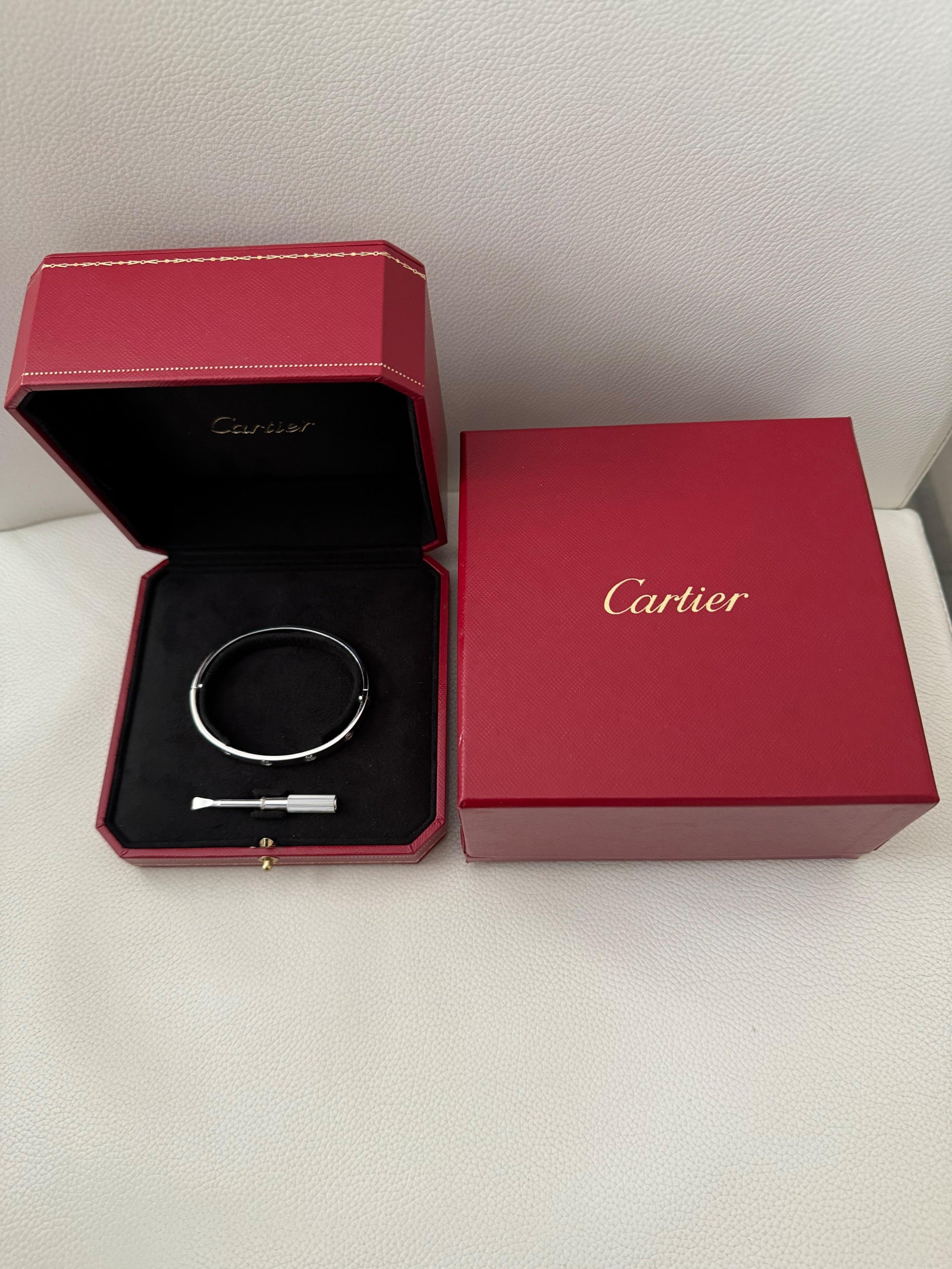 Cartier White Gold 10 Diamond Love Bangle