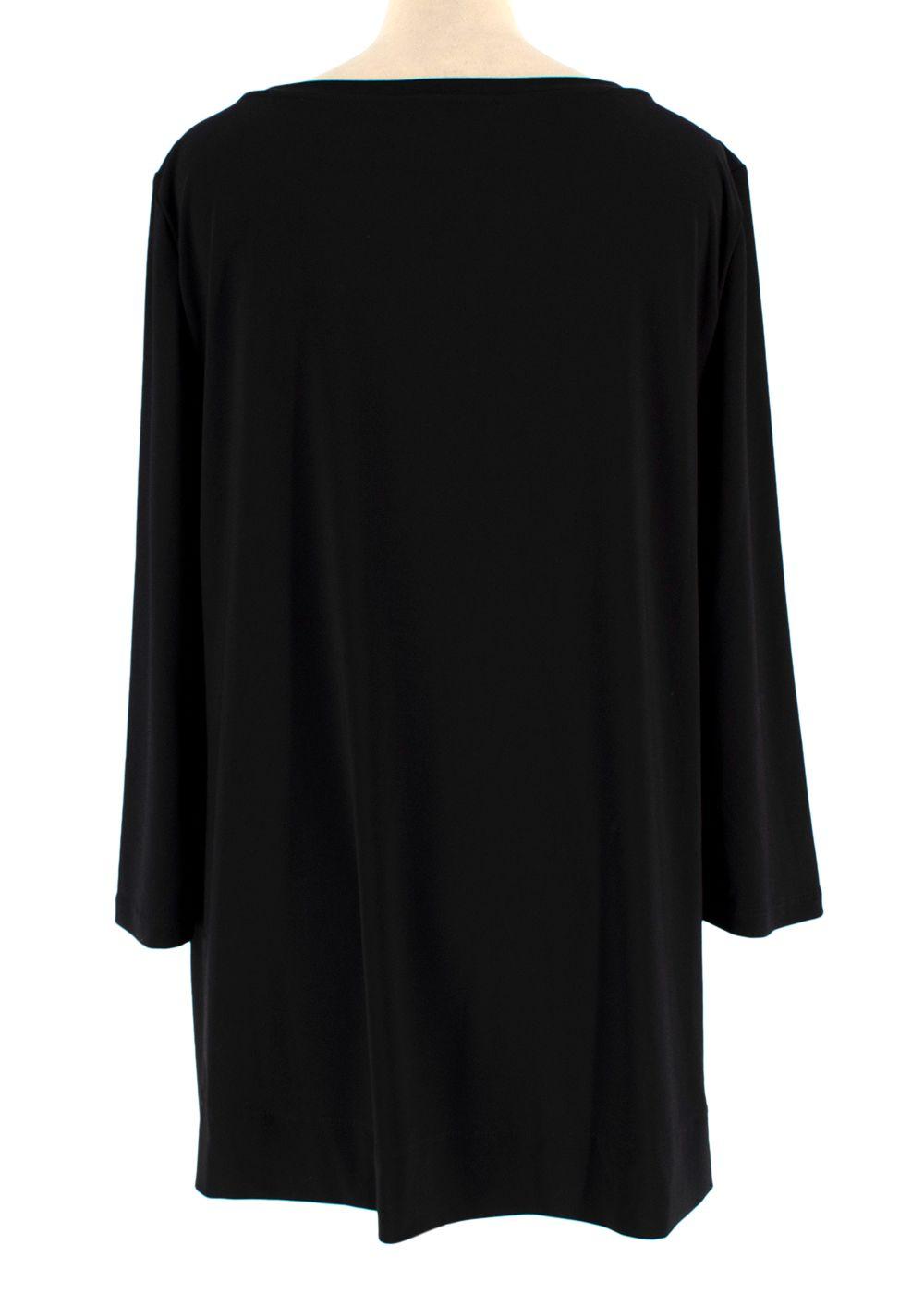 MaxMara Black 3/4 Sleeve Top
