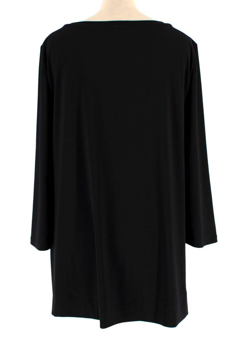 MaxMara Black 3/4 Length Sleeve Top