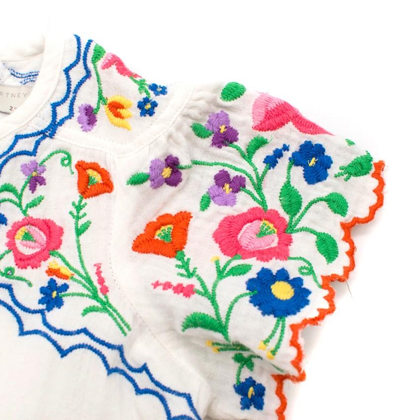 Stella McCartney Kids 2Y Multi Color Embroidered Top