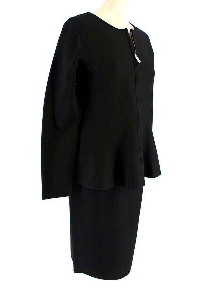 Carolina Herrera Black Peplum Skirt Suit