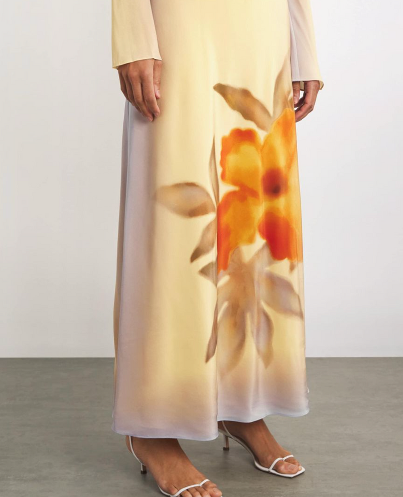 SIR. Metallic Silk Sorrento Maxi Dress