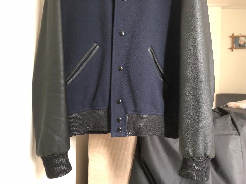 Saint Laurent Navy America Varsity Teddy Jacket
