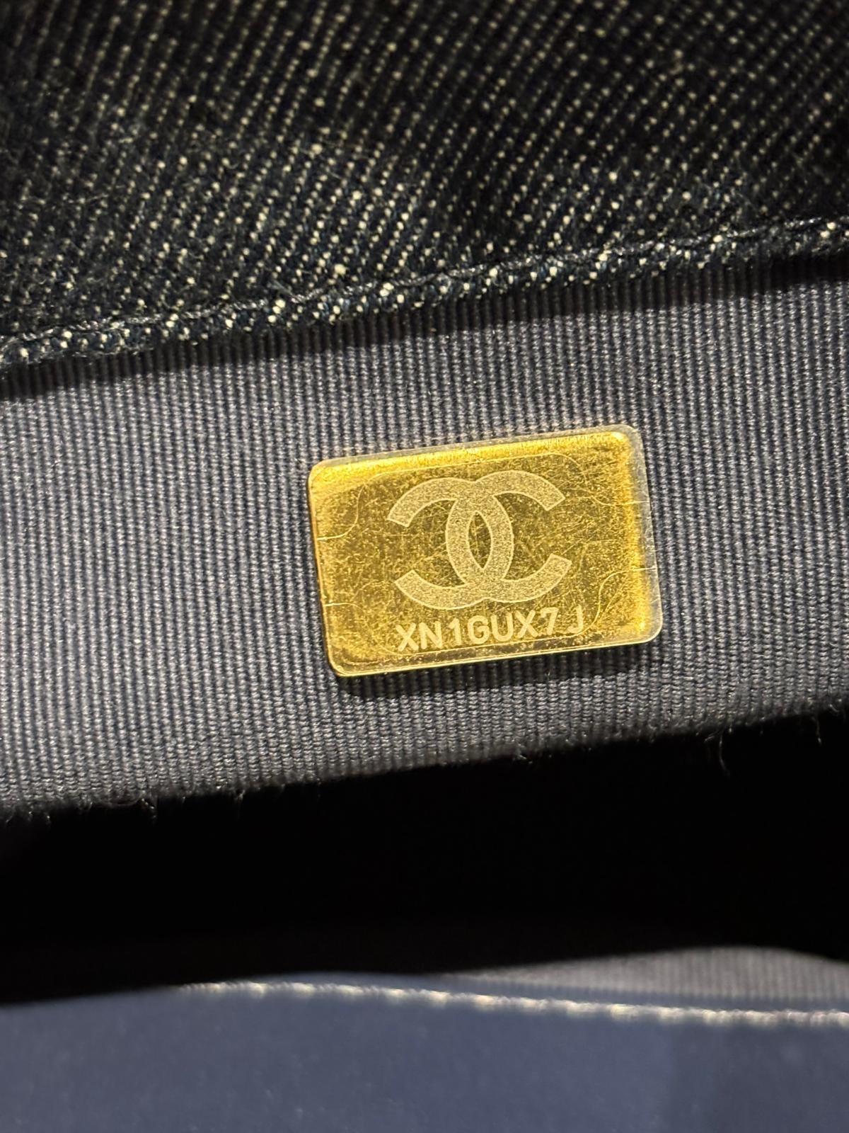 Chanel Blue Denim Backpack