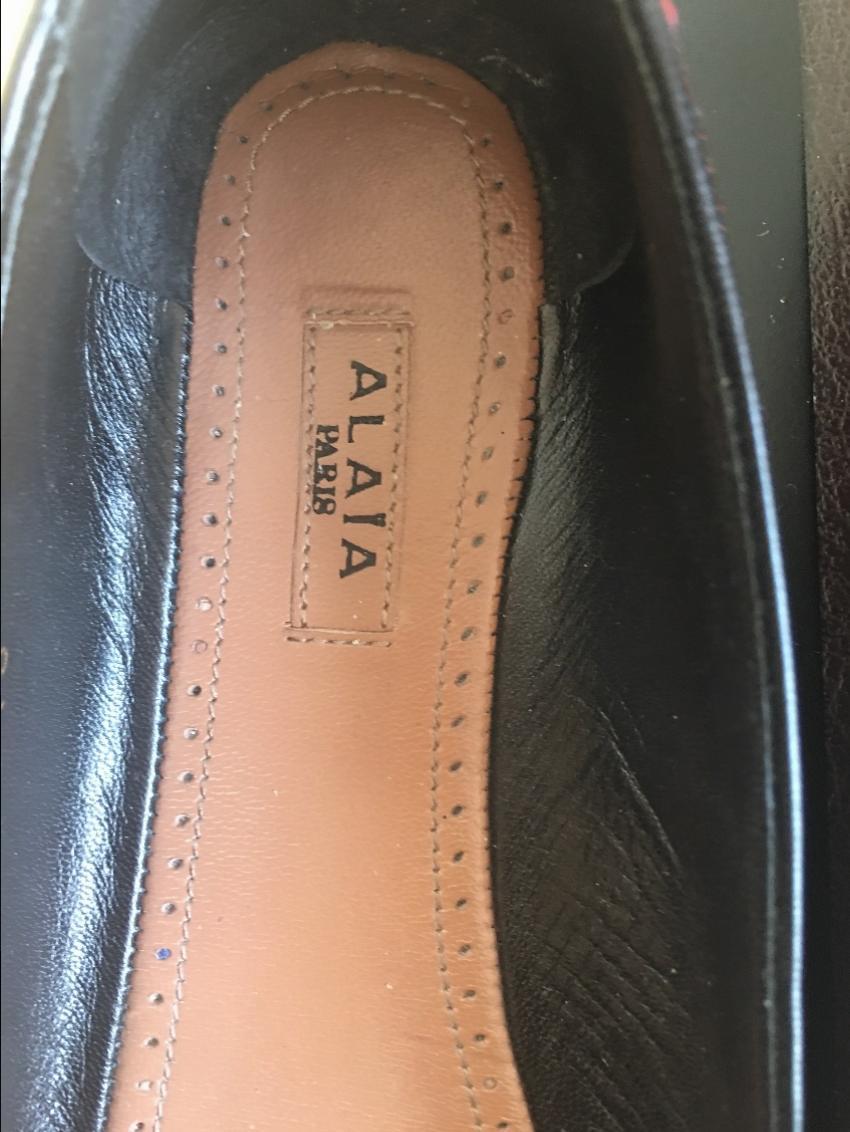 Alaia calf hair ballerina flats