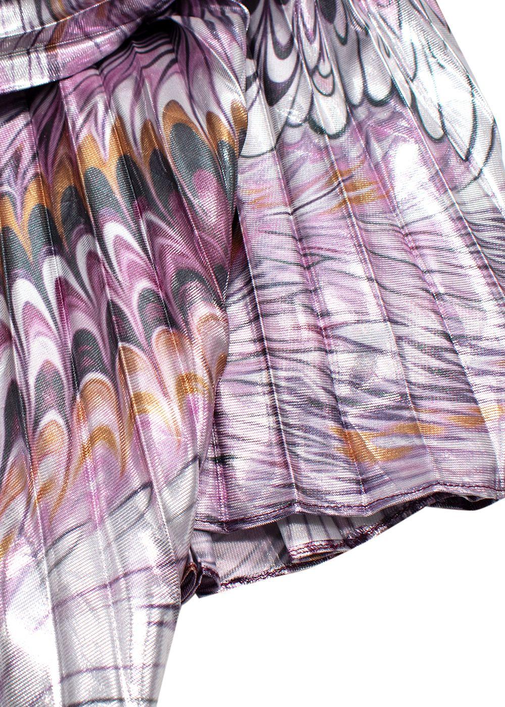 Marina Rinaldi Purple Pleated Midi Skirt