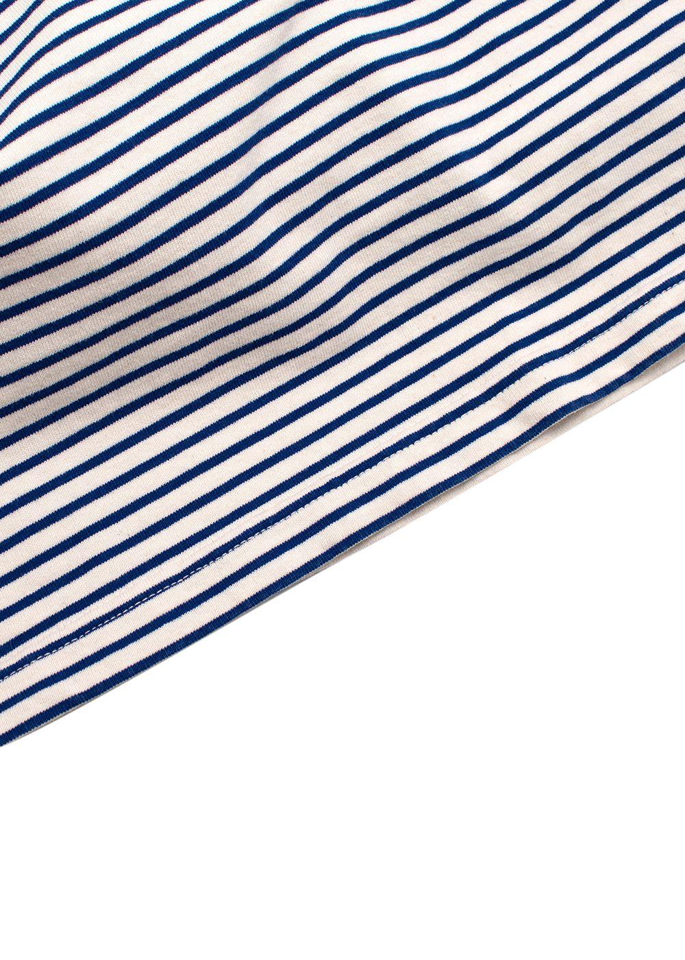 Blue/Beige Cotton Jersey T-Shirt