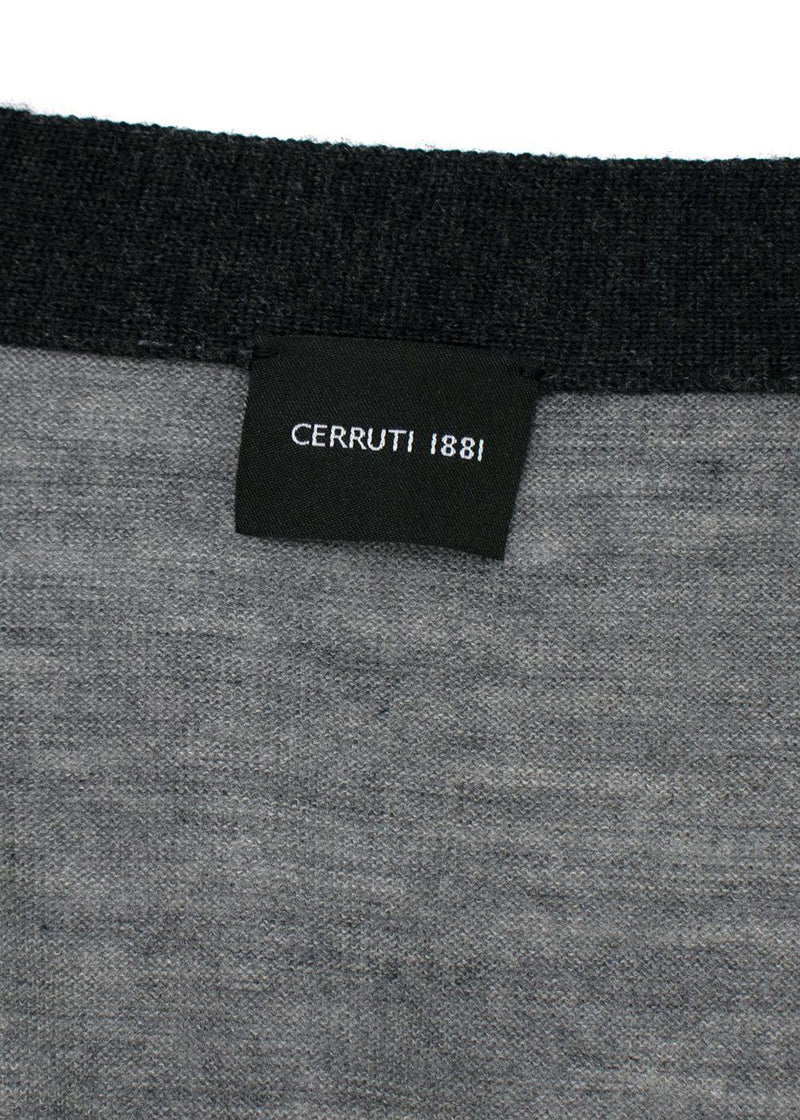 Cerruti 1881 Grey Wool Cardigan