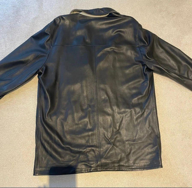 Reversible Black Leather Jacket