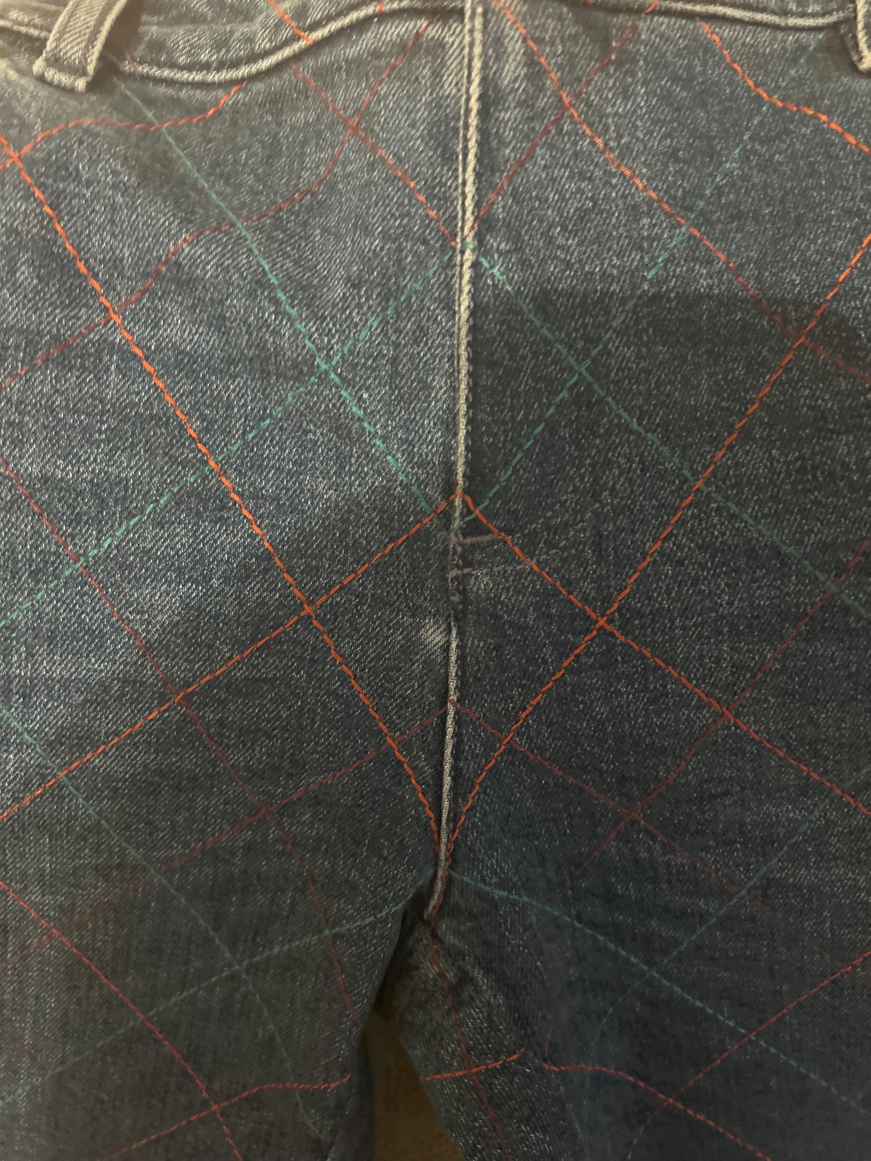 Chanel Contrast Stitch Denim Jeans