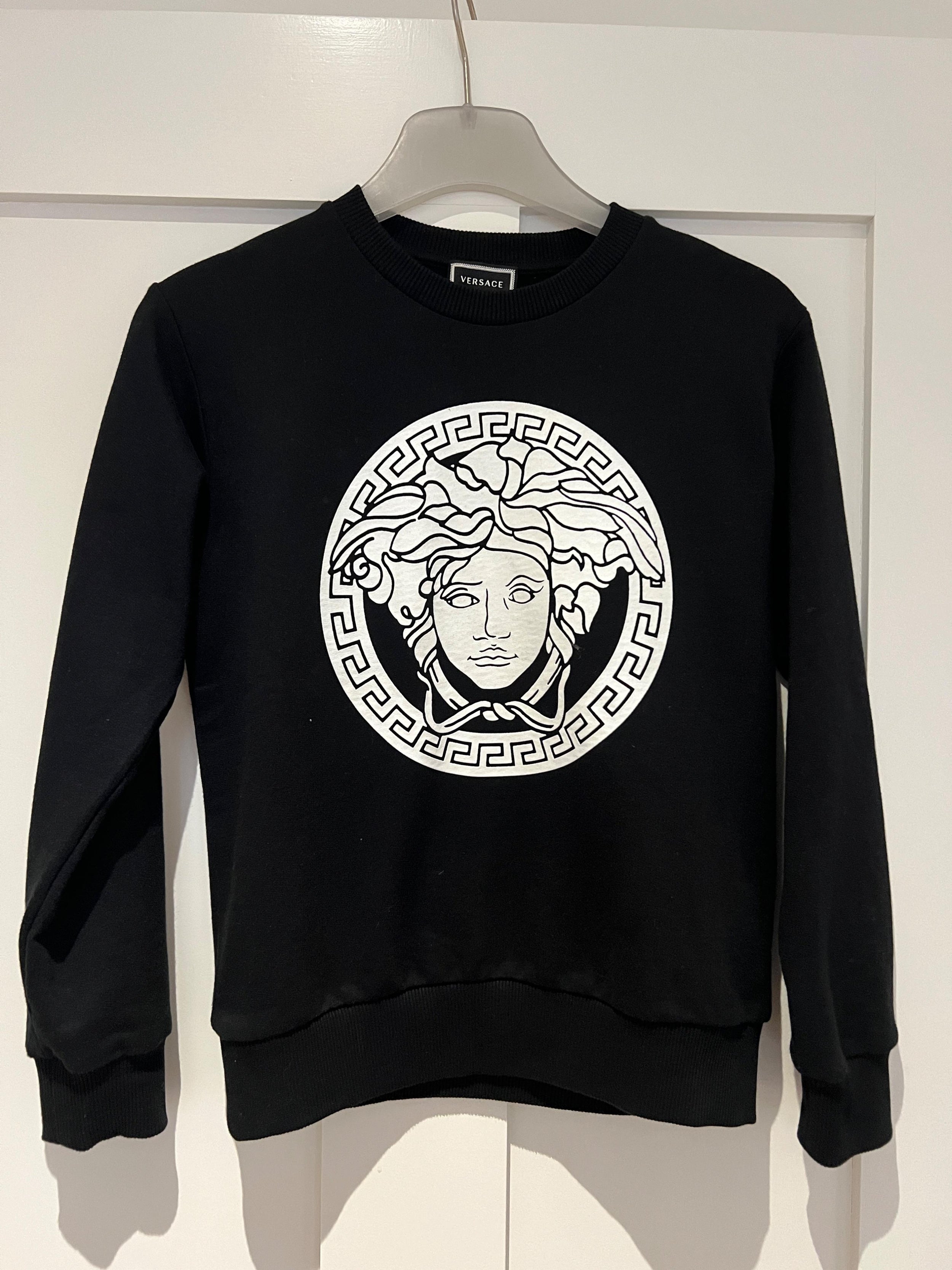 Versace Kids Black Medusa Print Swearshirt