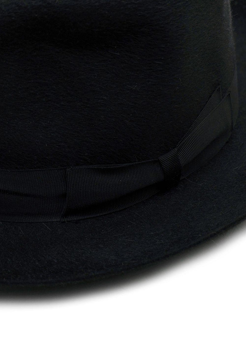 Borsalino Black Trilby Hat