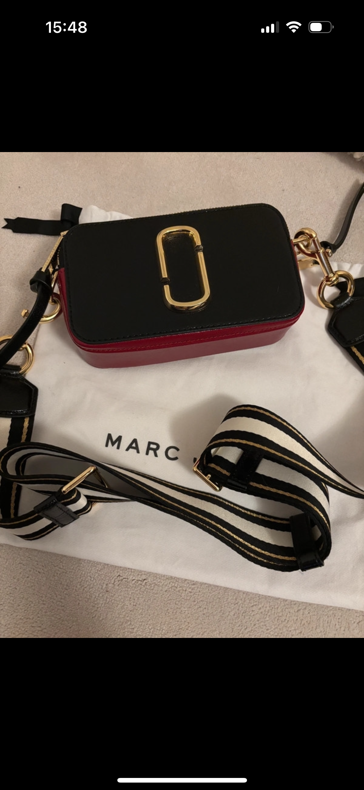 Marc Jacobs Black Snapshot Crossbody Bag