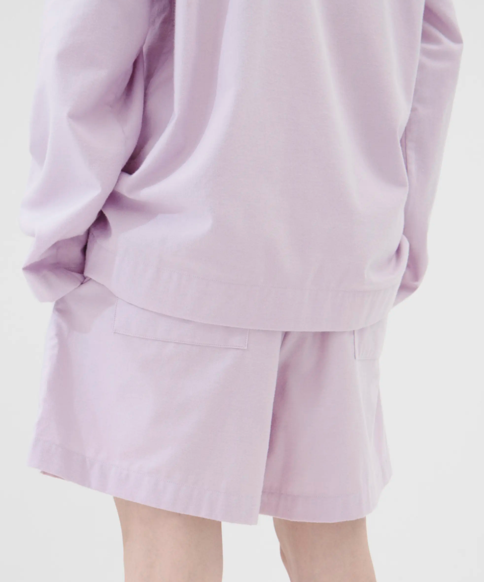 Tekla Lilac Flannel Pyjama Shorts