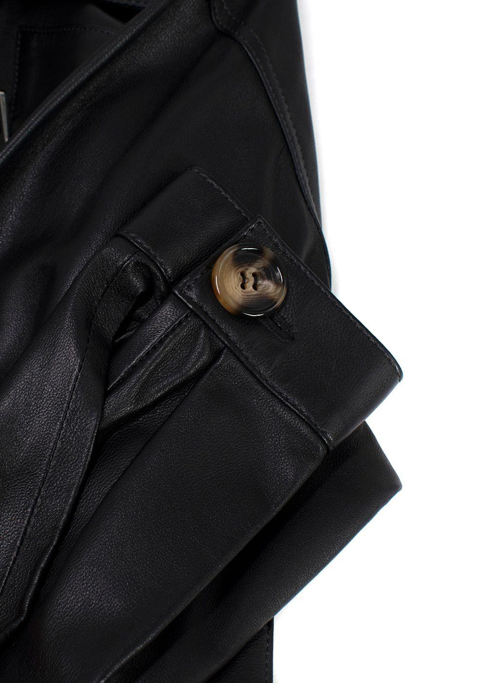 Dodo Bar Or Black Leather Barbara Belted Jumpsuit
