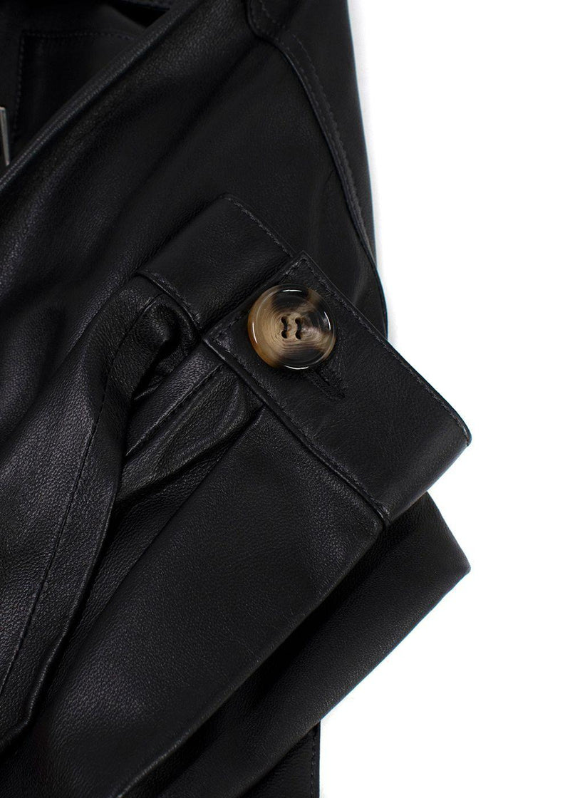 Dodo Bar Or Black Leather Barbara Belted Jumpsuit
