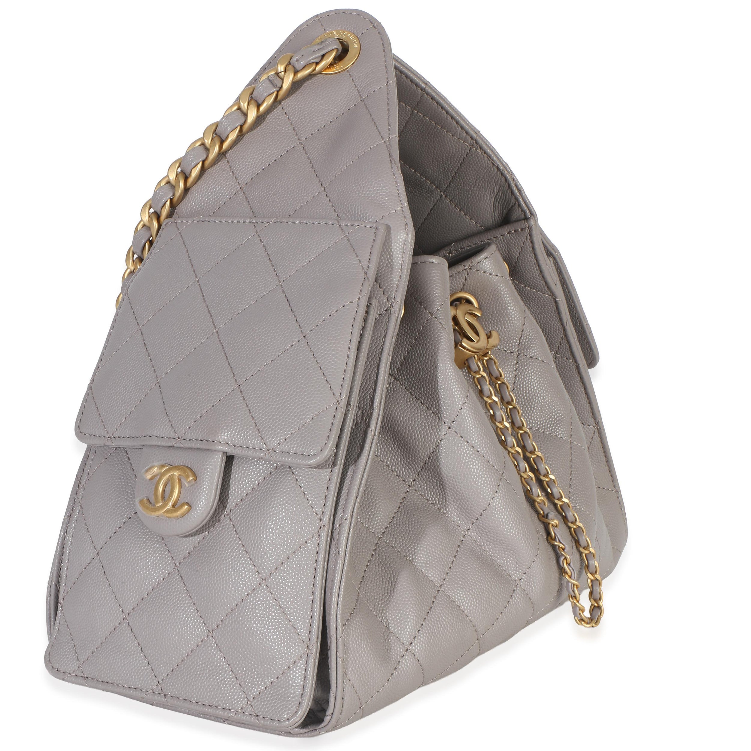 Chanel Quilted Caviar Small Chanel 25 Hobo Handbag