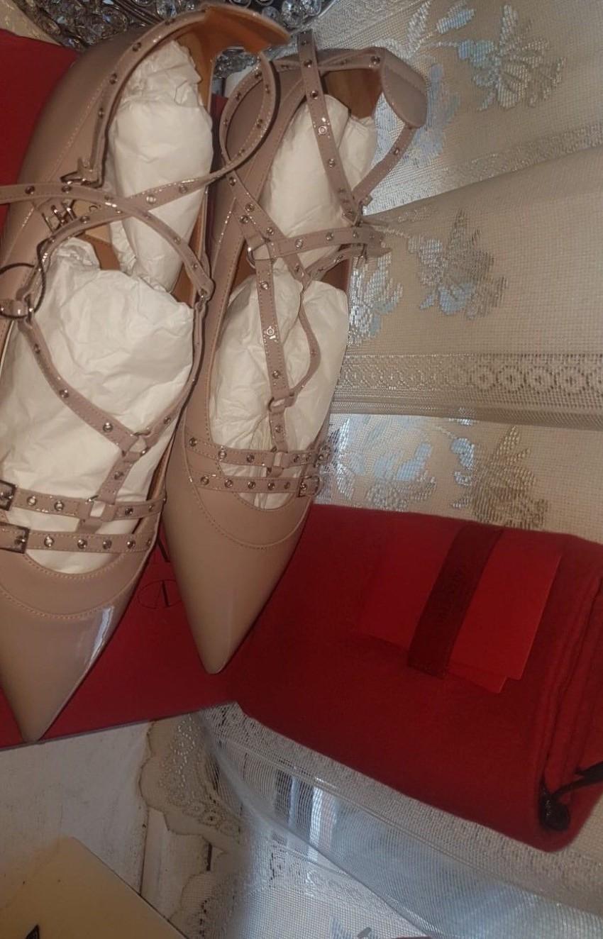 Valentino Love Latch Ballerina Flats