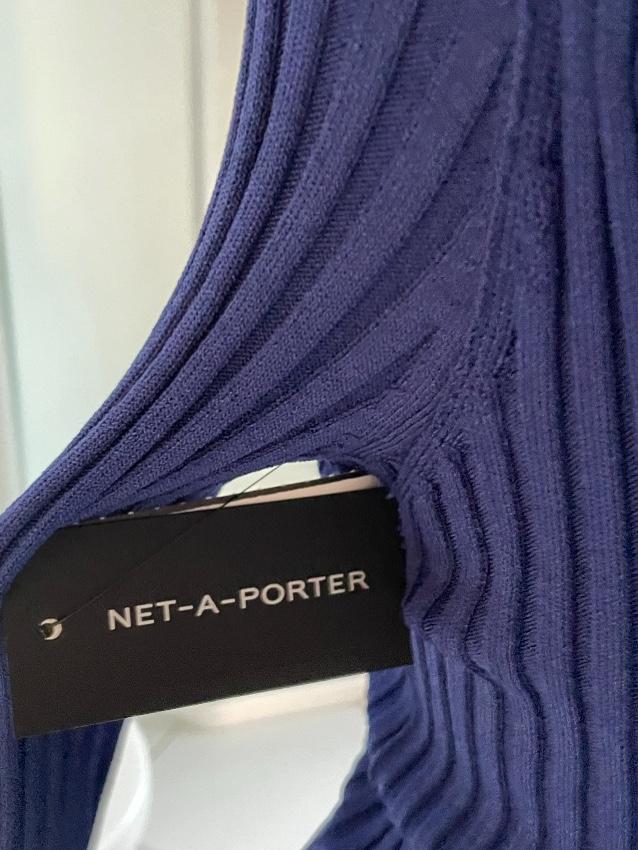 Ioannes blue fine ribbed knit cardigan