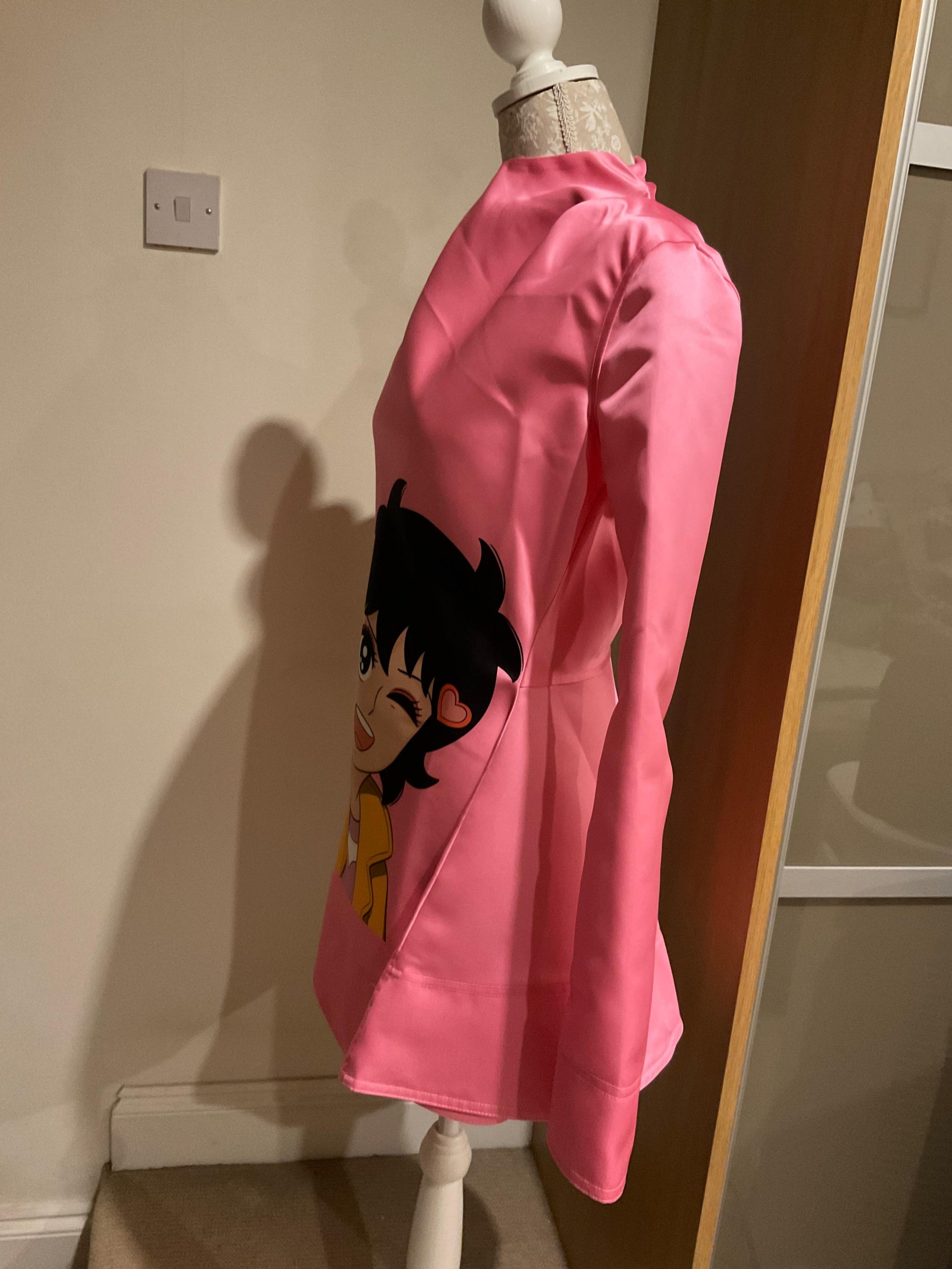 JW Anderson Pink Run Hany Printed Dress
