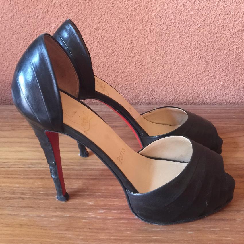 Christian Louboutin Nappa Leather Armadillo Peep-toe Pumps Heels