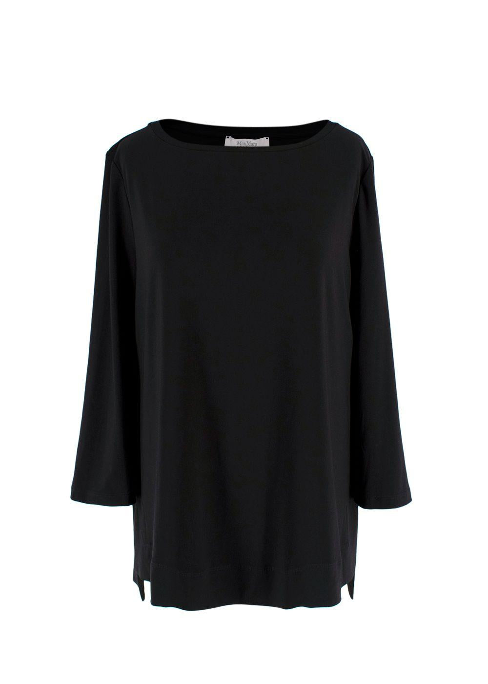 MaxMara Black 3/4 Length Sleeve Top
