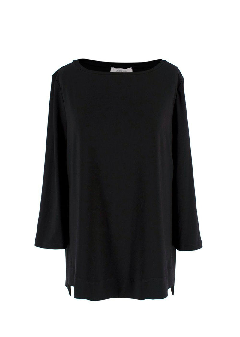 MaxMara Black 3/4 Length Sleeve Top