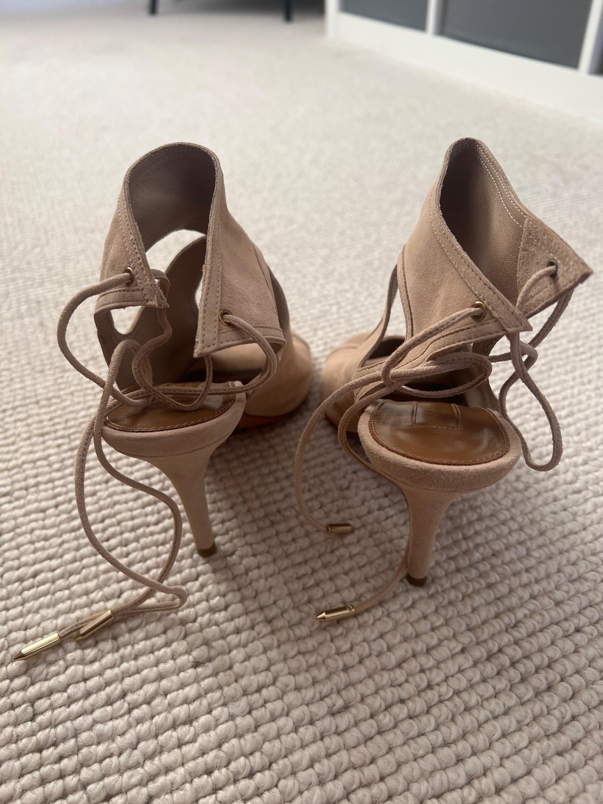 Light Grey Suede Sexy Thing 85mm Sandals