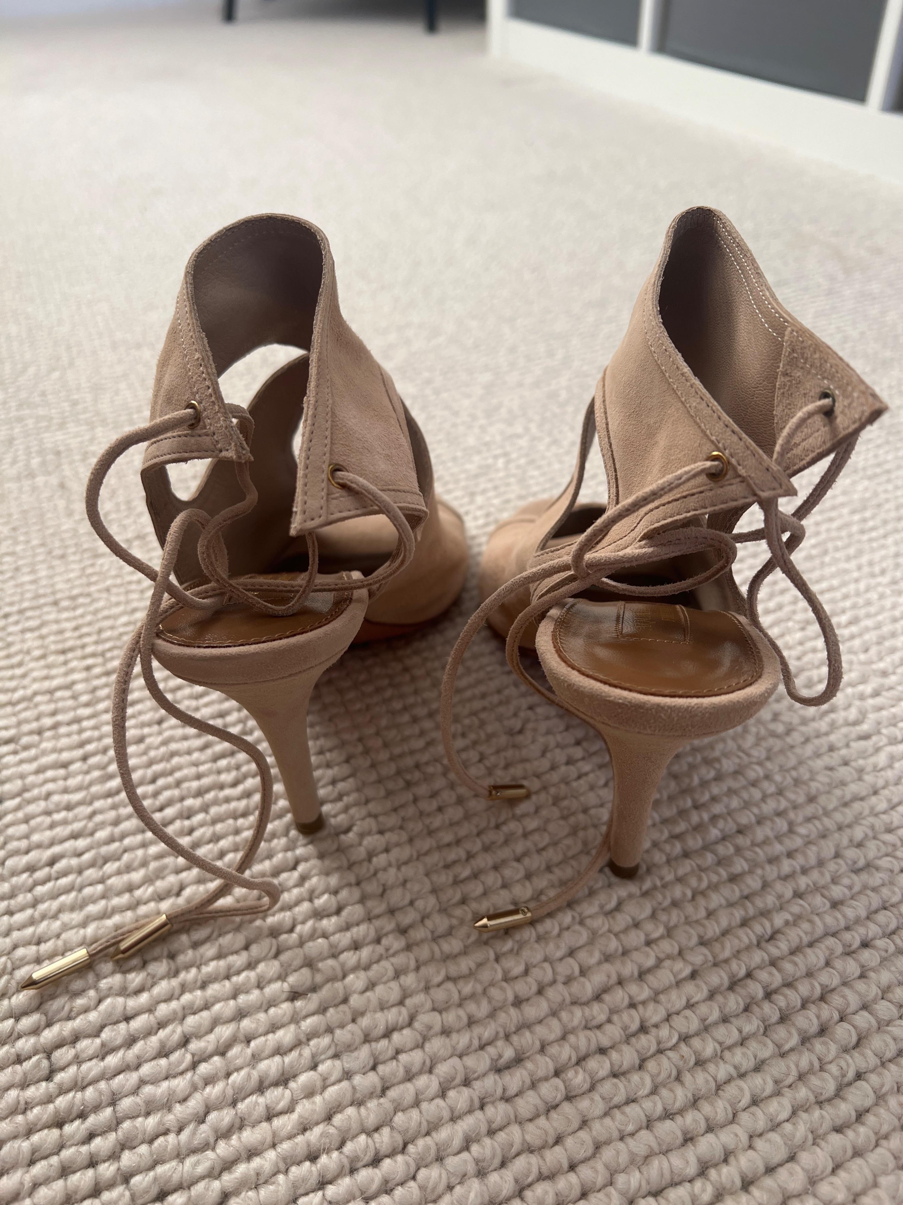 Light Grey Suede Sexy Thing 85mm Sandals