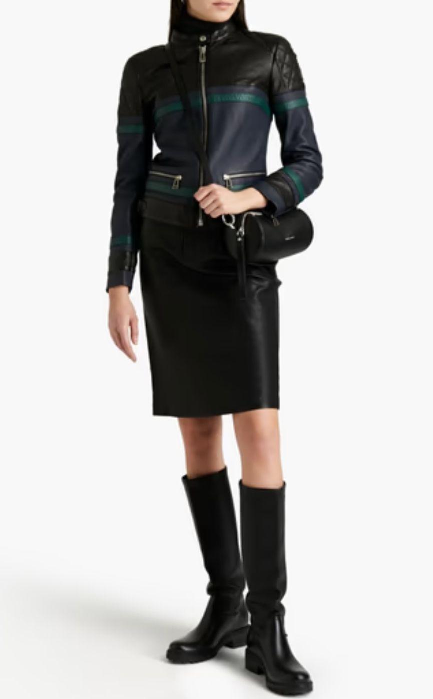 Belstaff Velocette Colour Black Leather Racing Jacket