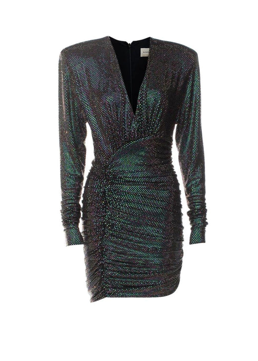 Alexander Vauthier Black Rhinestone Embellished Mini Dress