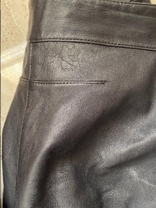 Givenchy Black Leather Biker Pants