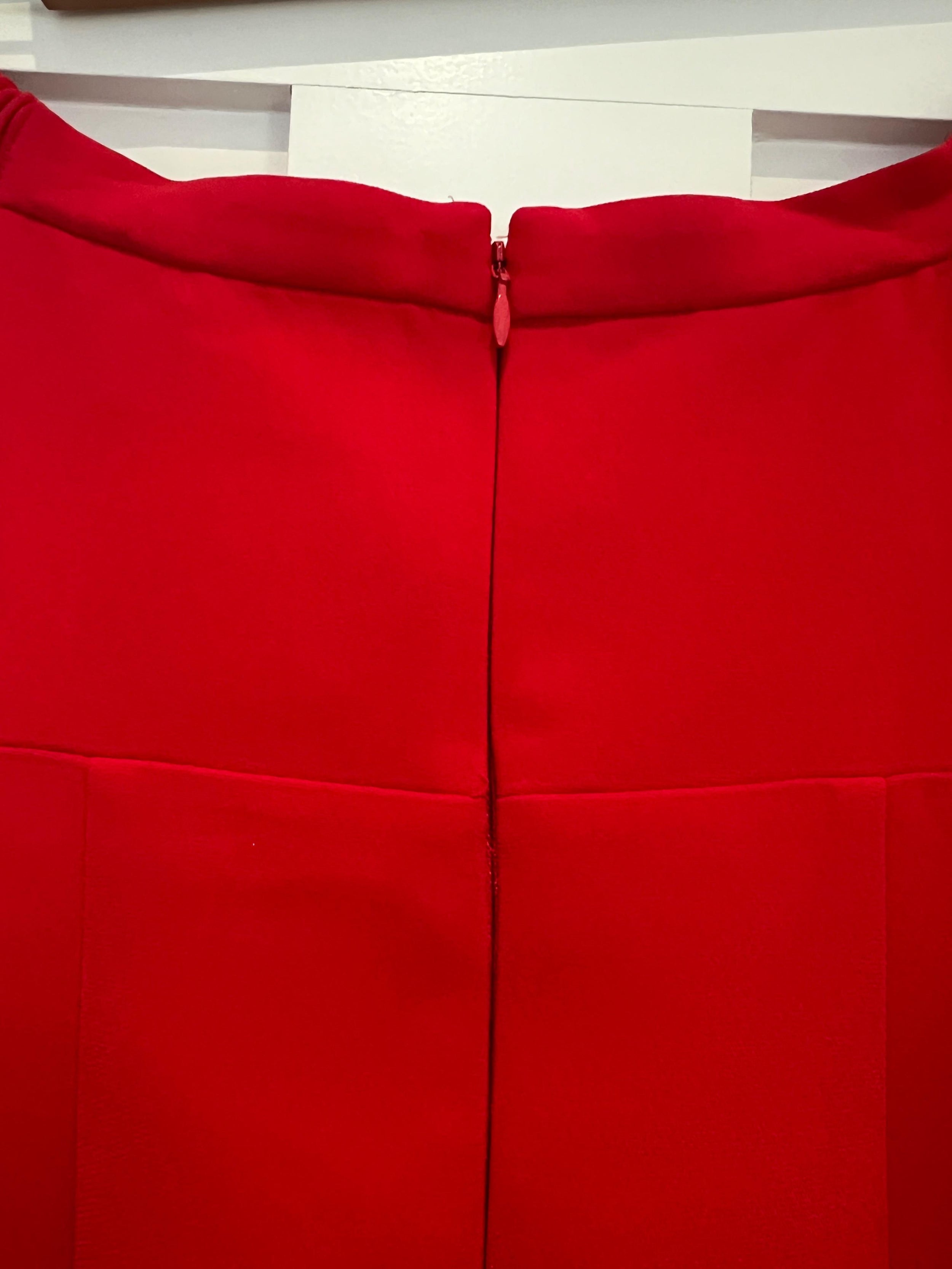 Self Portrait Red Crystal Bow Detail Mini Dress